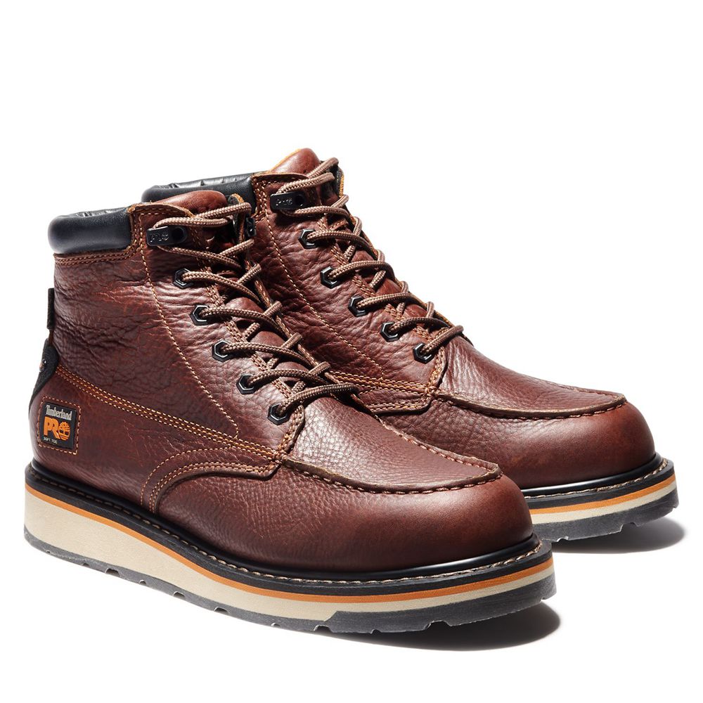 Bocanci De Muncă Timberland Barbati Maro/Negrii - Pro® Gridworks 6\" Soft Toe - Romania - AVGKHC374